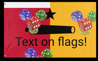 A mockup of the custom flag 'T flag' on a white background