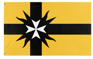A mockup of the custom flag 'Fraternitas Veritas flag' on a white background