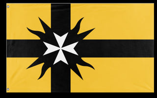 A mockup of the custom flag 'Fraternitas Veritas flag' on a white background