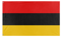 A mockup of the custom flag 'Aunezesia flag' on a white background