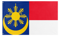 A mockup of the custom flag 'Malphilindo flag' on a white background
