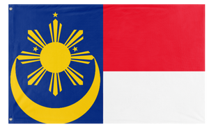 A mockup of the custom flag 'Malphilindo flag' on a white background