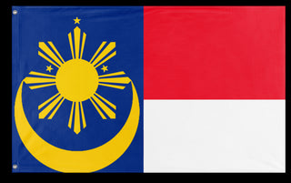 A mockup of the custom flag 'Malphilindo flag' on a white background