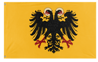 A mockup of the custom flag 'Holy Roman Empire flag' on a white background