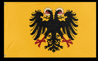 A mockup of the custom flag 'Holy Roman Empire flag' on a white background