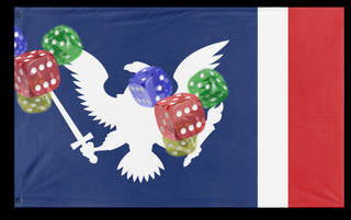 A mockup of the custom flag 'T flag' on a white background