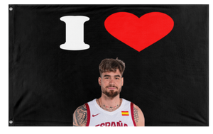 A mockup of the custom flag 'Juancho flag' on a white background