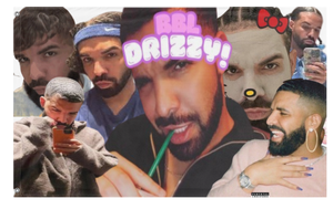 A mockup of the custom flag 'BBL DRIZZY flag' on a white background