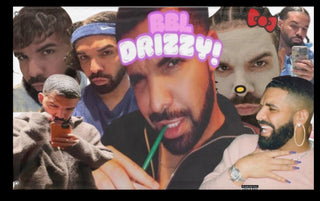 A mockup of the custom flag 'BBL DRIZZY flag' on a white background