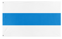 A mockup of the custom flag 'White-Azure-White Russia flag' on a white background