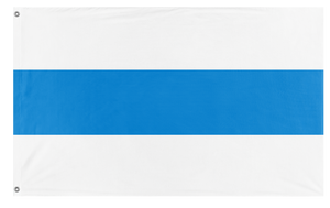 A mockup of the custom flag 'White-Azure-White Russia flag' on a white background