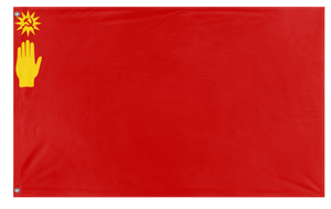 A mockup of the custom flag 'no idea flag' on a white background