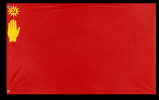 A mockup of the custom flag 'no idea flag' on a white background