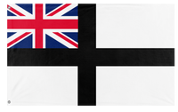 A mockup of the custom flag 'Commonwealth of Zanima flag' on a white background