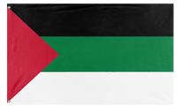 A mockup of the custom flag 'Pan Arab flag' on a white background