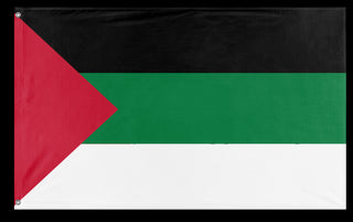 A mockup of the custom flag 'Pan Arab flag' on a white background