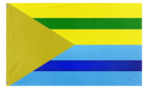 A mockup of the custom flag 'Bonuthen flag' on a white background