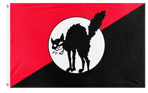 A mockup of the custom flag 'Sabotabby 2.0 flag' on a white background