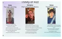 A mockup of the custom flag 'Trinity of Rizz flag' on a white background