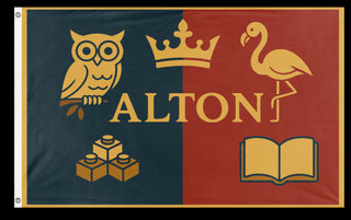 A mockup of the custom flag '33 flag' on a white background