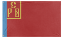 A mockup of the custom flag 'vyrm flag' on a white background