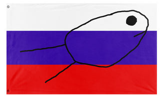 A mockup of the custom flag 'Fishing Club flag' on a white background