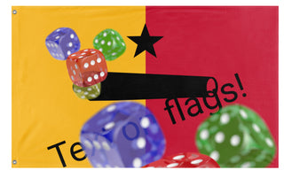 A mockup of the custom flag 'T flag' on a white background