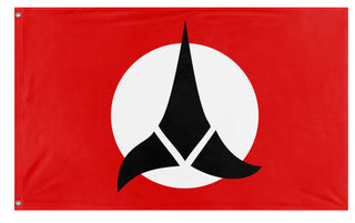 A mockup of the custom flag 'Klingon Empire flag' on a white background
