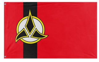 A mockup of the custom flag 'Klingon Empire flag' on a white background