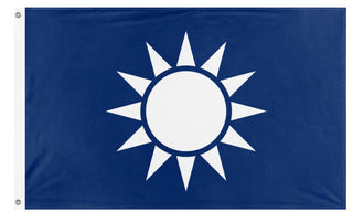 A mockup of the custom flag 'Kuomintang Party' on a white background