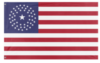 A mockup of the custom flag '52 Star U.S. Flag' on a white background
