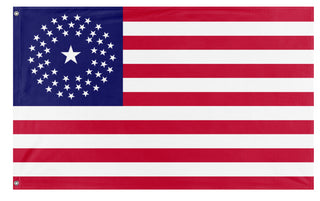 A mockup of the custom flag '52 Star U.S. Flag' on a white background