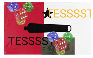 A mockup of the custom flag 'T flag' on a white background