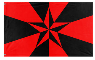 A mockup of the custom flag 'Libertarian Socialist flag' on a white background