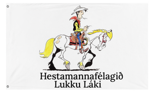 A mockup of the custom flag 'Lukcy1 flag' on a white background