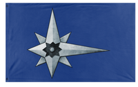 A mockup of the custom flag 'First Star League flag' on a white background