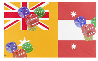 A mockup of the custom flag 'T flag' on a white background