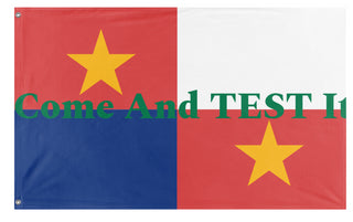 A mockup of the custom flag 'T flag' on a white background