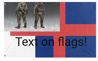 A mockup of the custom flag 'T flag' on a white background