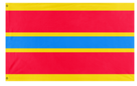 A mockup of the custom flag 'Indochina flag' on a white background