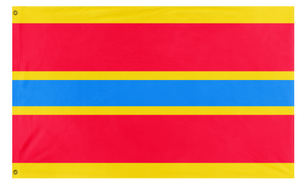 A mockup of the custom flag 'Indochina flag' on a white background