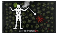 A mockup of the custom flag 'OceanGrown804 flag' on a white background