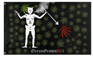 A mockup of the custom flag 'OceanGrown804 flag' on a white background