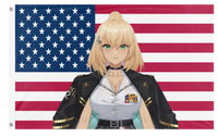 A mockup of the custom flag 'JosieFlags' on a white background