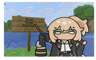 A mockup of the custom flag 'JosieBinted flag' on a white background