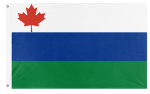 A mockup of the custom flag 'Great Lakes Regional Authority flag' on a white background