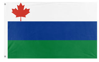 A mockup of the custom flag 'Great Lakes Regional Authority flag' on a white background