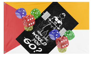 A mockup of the custom flag 'T flag' on a white background