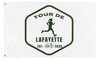 A mockup of the custom flag 'TOUR DE LAFAYETTE  flag' on a white background