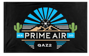A mockup of the custom flag 'qaz flag' on a white background